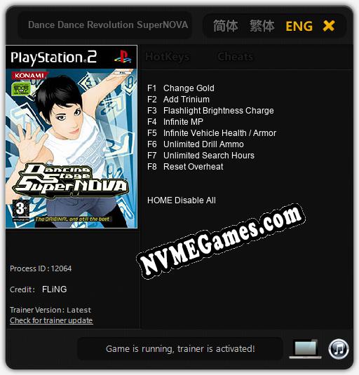 Dance Dance Revolution SuperNOVA: Cheats, Trainer +8 [FLiNG]