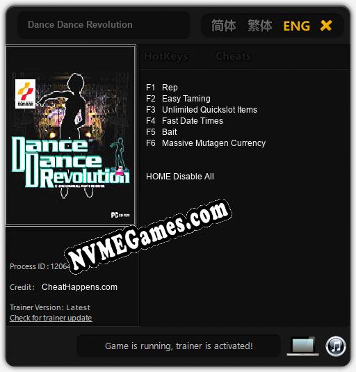 Dance Dance Revolution: Trainer +6 [v1.9]