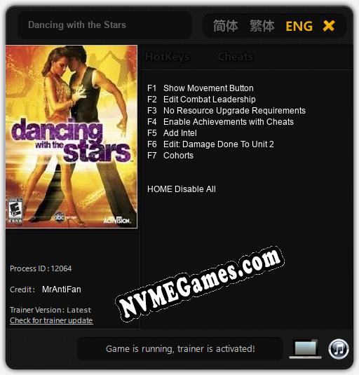 Treinador liberado para Dancing with the Stars [v1.0.5]