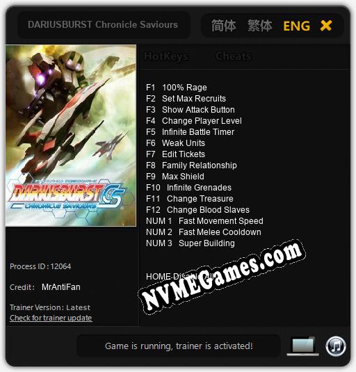 DARIUSBURST Chronicle Saviours: Treinador (V1.0.46)