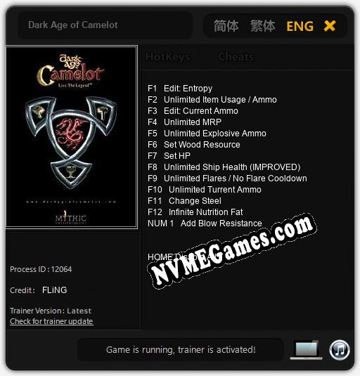 Dark Age of Camelot: Trainer +13 [v1.3]