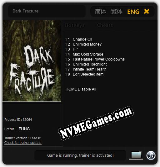 Dark Fracture: Treinador (V1.0.74)