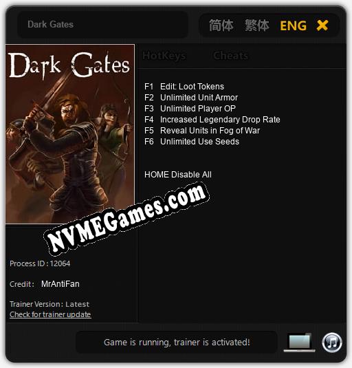 Dark Gates: Trainer +6 [v1.5]