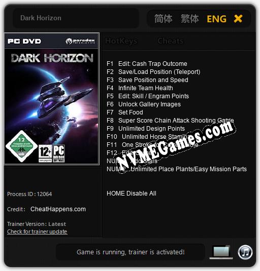 Dark Horizon: Treinador (V1.0.91)