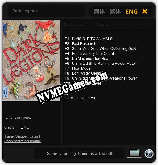 Dark Legions: Cheats, Trainer +10 [FLiNG]