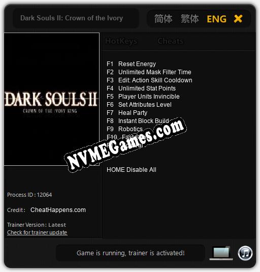 Dark Souls II: Crown of the Ivory King: Trainer +11 [v1.8]