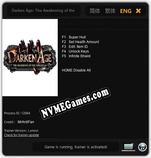 Darken Age: The Awakening of the Forgotten: Trainer +5 [v1.7]