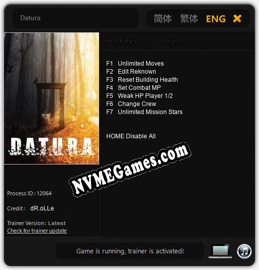 Datura: Trainer +7 [v1.9]