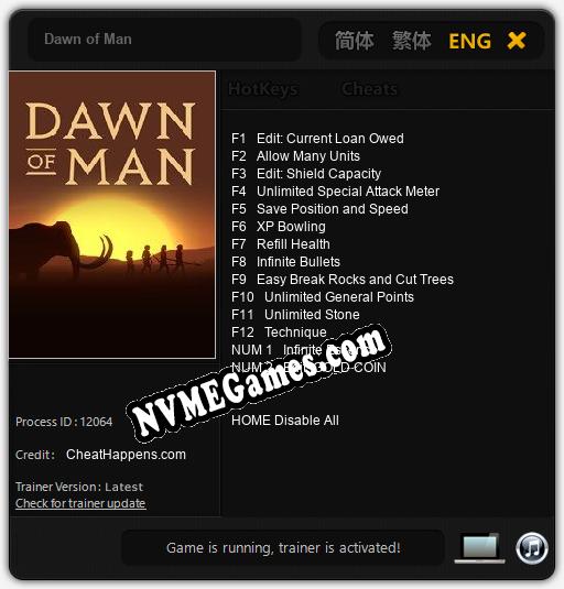 Treinador liberado para Dawn of Man [v1.0.7]