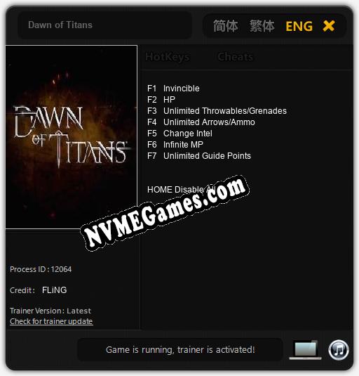 Dawn of Titans: Trainer +7 [v1.7]