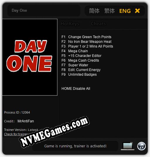 Day One: Trainer +9 [v1.3]