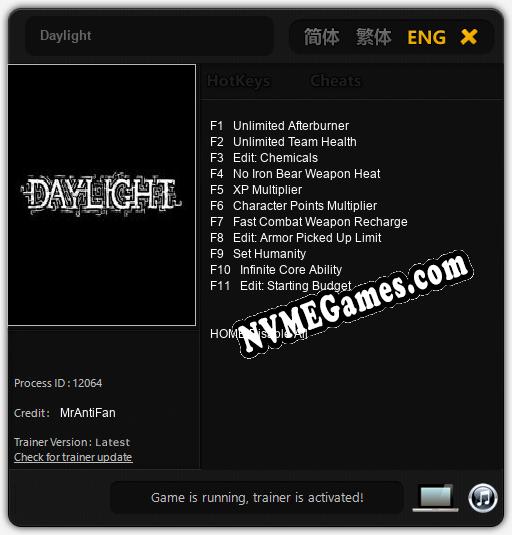 Daylight: Trainer +11 [v1.2]