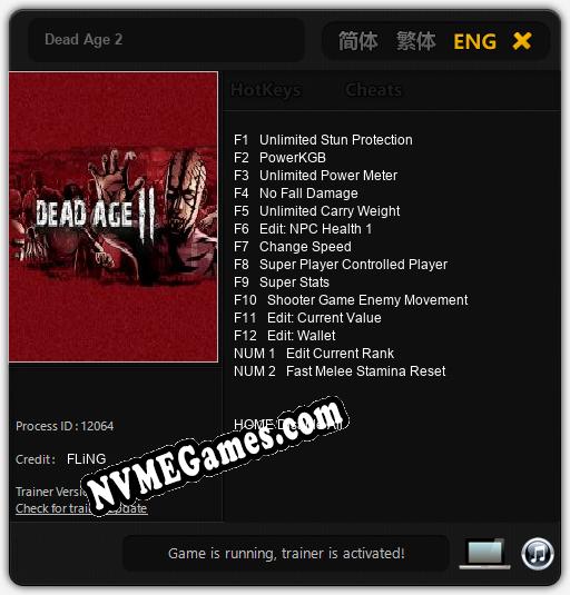 Dead Age 2: Trainer +14 [v1.8]