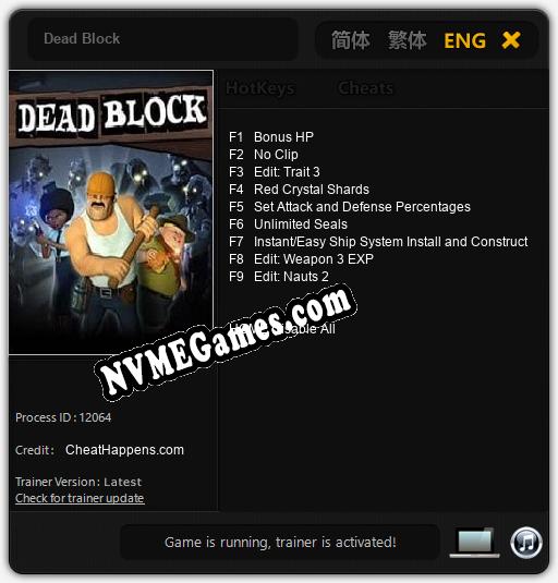 Treinador liberado para Dead Block [v1.0.9]