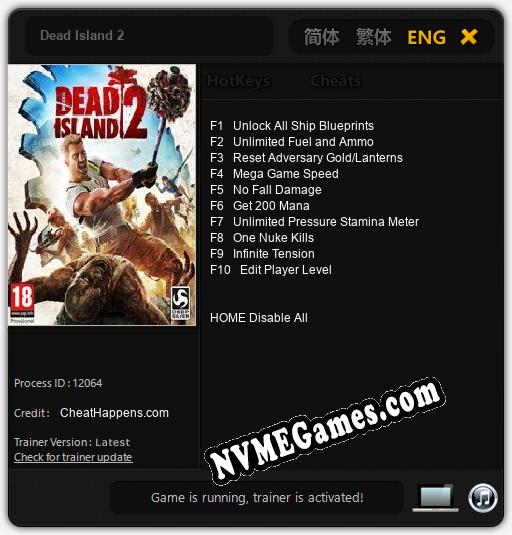 Dead Island 2: Treinador (V1.0.75)