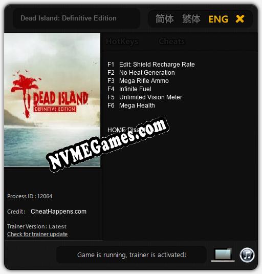 Dead Island: Definitive Edition: Treinador (V1.0.3)