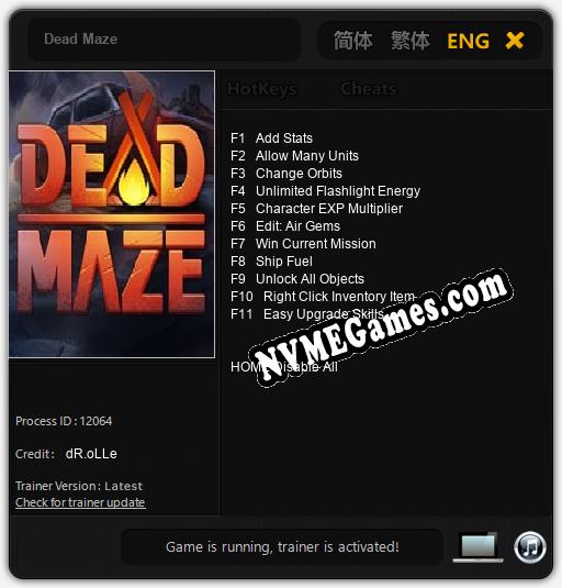 Dead Maze: Treinador (V1.0.84)