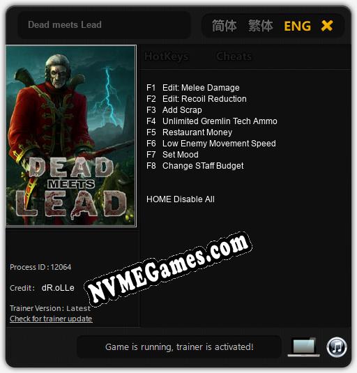 Dead meets Lead: Trainer +8 [v1.4]