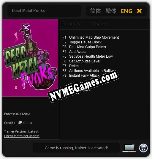 Dead Metal Punks: Treinador (V1.0.67)