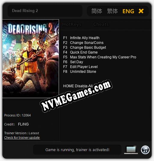 Dead Rising 2: Treinador (V1.0.31)