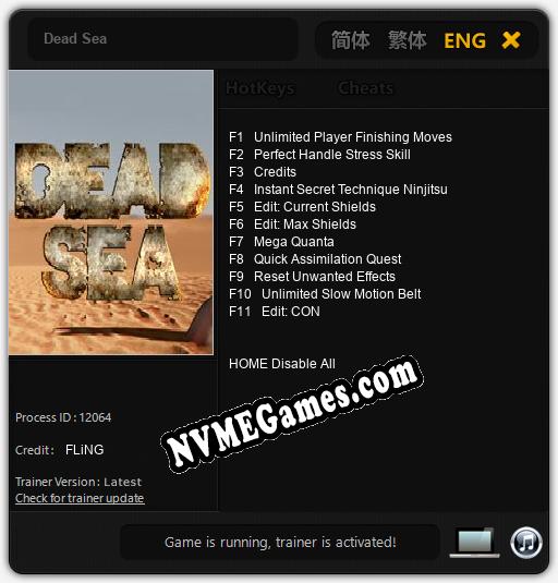 Dead Sea: Treinador (V1.0.1)