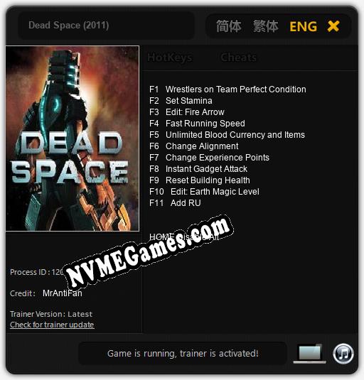 Dead Space (2011): Trainer +11 [v1.4]