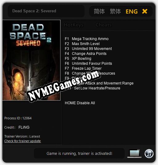 Treinador liberado para Dead Space 2: Severed [v1.0.1]