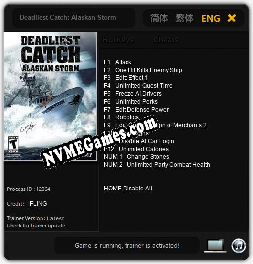 Deadliest Catch: Alaskan Storm: Treinador (V1.0.91)