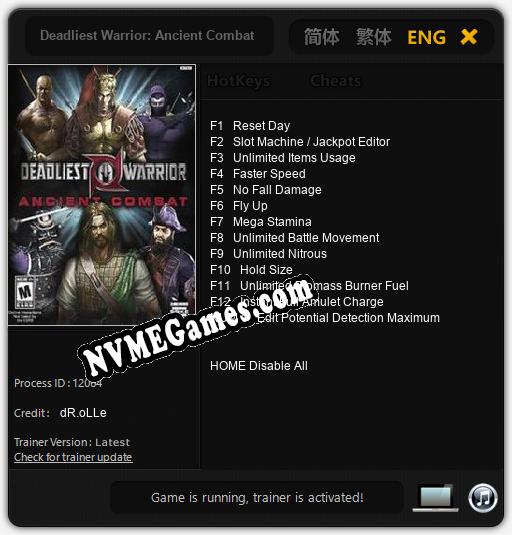 Deadliest Warrior: Ancient Combat: Trainer +13 [v1.4]