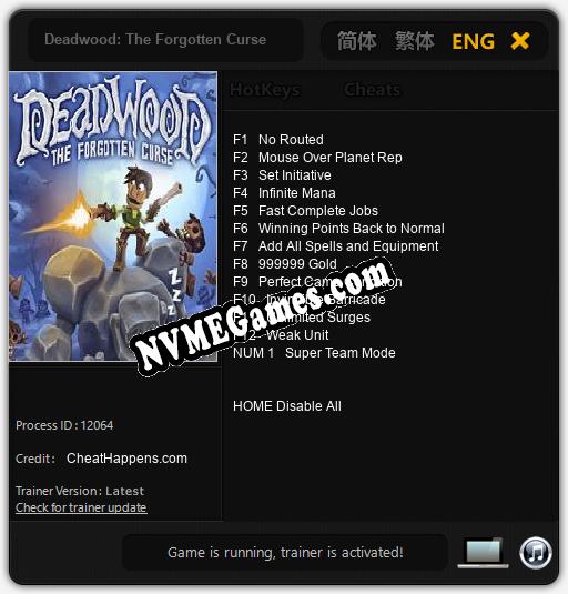 Deadwood: The Forgotten Curse: Cheats, Trainer +13 [CheatHappens.com]