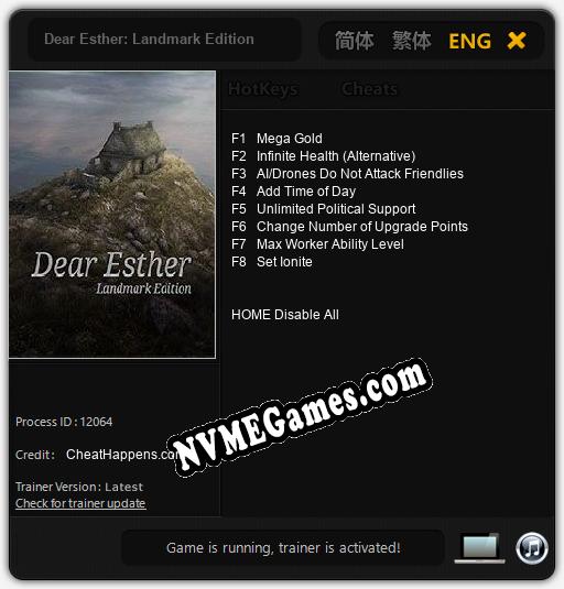 Dear Esther: Landmark Edition: Cheats, Trainer +8 [CheatHappens.com]