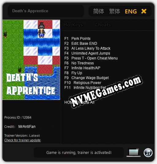 Death’s Apprentice: Cheats, Trainer +11 [MrAntiFan]