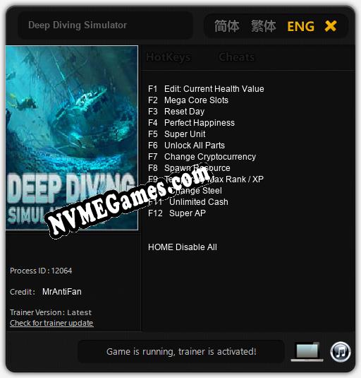 Deep Diving Simulator: Treinador (V1.0.41)