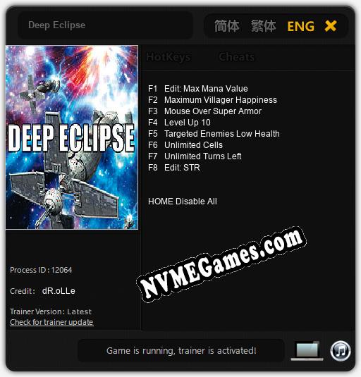 Deep Eclipse: Cheats, Trainer +8 [dR.oLLe]