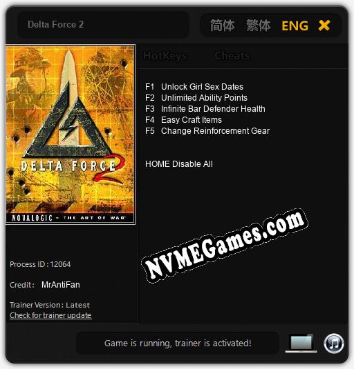 Delta Force 2: Cheats, Trainer +5 [MrAntiFan]