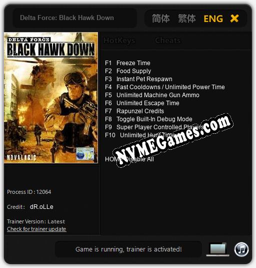 Delta Force: Black Hawk Down: Treinador (V1.0.24)