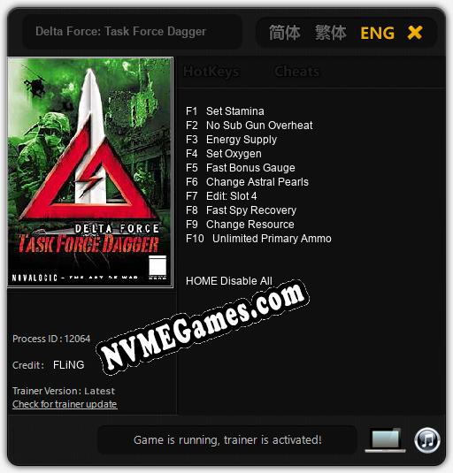 Delta Force: Task Force Dagger: Cheats, Trainer +10 [FLiNG]