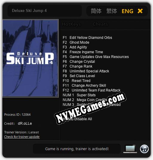 Treinador liberado para Deluxe Ski Jump 4 [v1.0.3]