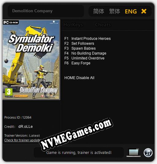 Demolition Company: Cheats, Trainer +6 [dR.oLLe]