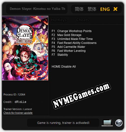 Demon Slayer: Kimetsu no Yaiba The Hinokami Chronicles: Trainer +7 [v1.8]