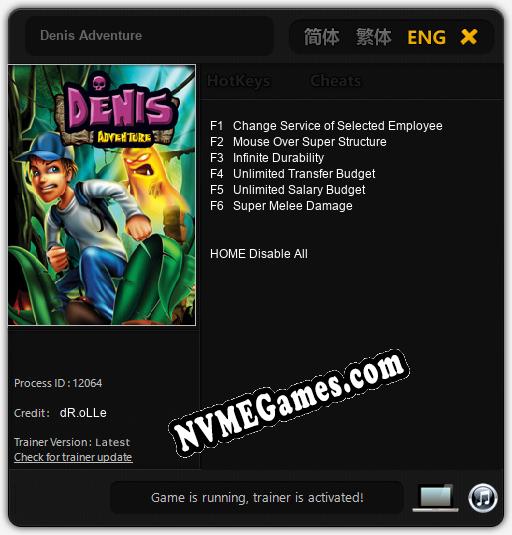 Denis Adventure: Trainer +6 [v1.4]