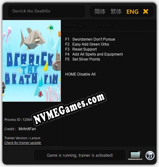 Derrick the Deathfin: Cheats, Trainer +5 [MrAntiFan]