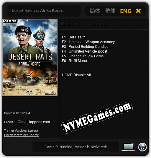 Treinador liberado para Desert Rats vs. Afrika Korps [v1.0.6]