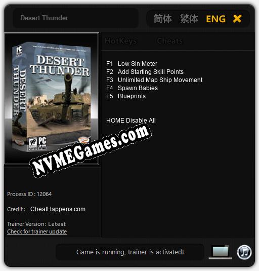 Desert Thunder: Cheats, Trainer +5 [CheatHappens.com]