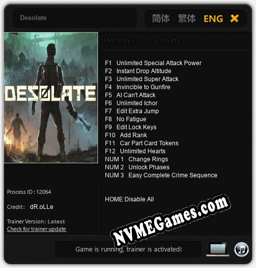 Desolate: Treinador (V1.0.66)