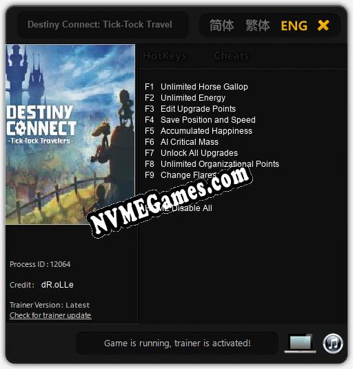 Destiny Connect: Tick-Tock Travelers: Trainer +9 [v1.3]