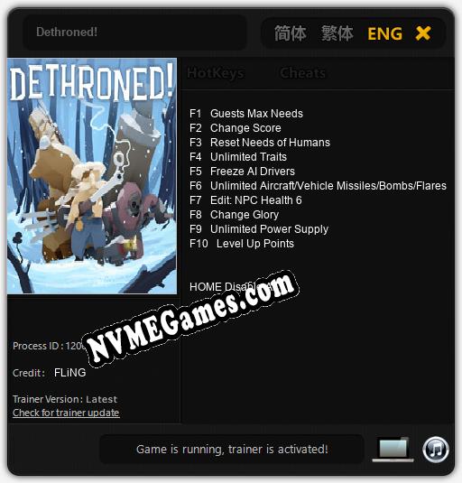 Dethroned!: Treinador (V1.0.1)