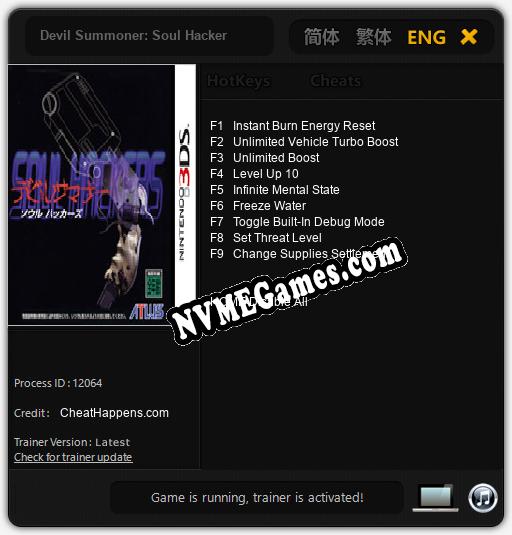 Treinador liberado para Devil Summoner: Soul Hacker [v1.0.3]