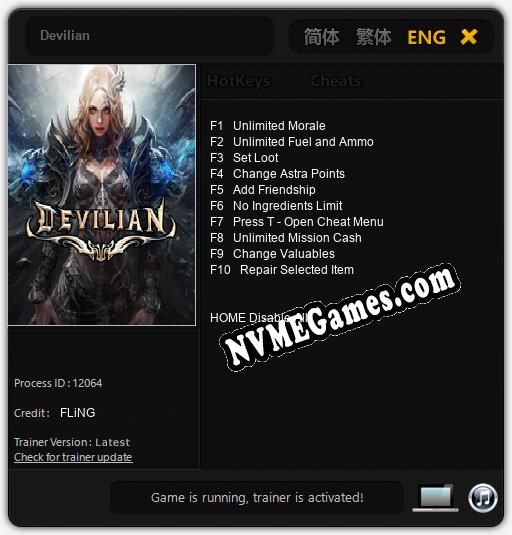 Devilian: Treinador (V1.0.92)