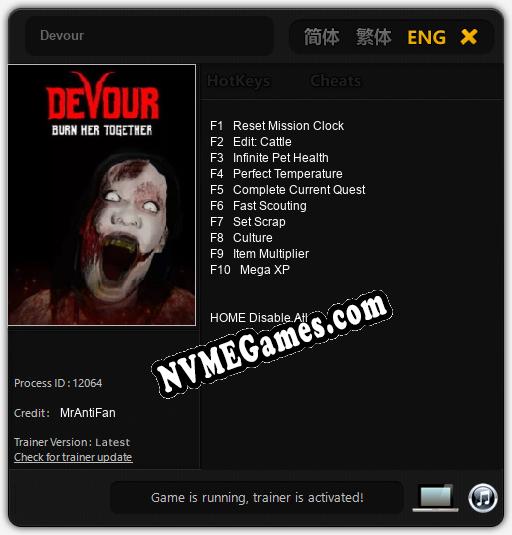 Devour: Trainer +10 [v1.6]